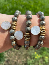 Load image into Gallery viewer, The Fire Within - Pyrite Gemstone Beaded Bracelet