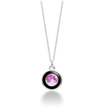 Load image into Gallery viewer, Pink Moon - Breast Cancer Necklace- Moon Glow