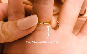 Confident- Gold Adjustable Ring