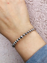Load image into Gallery viewer, Beaded Cuff Bracelet- Sterling Silver
