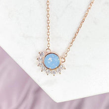 Load image into Gallery viewer, &quot;Lois&quot; Necklace in Air Blue Swarovski®