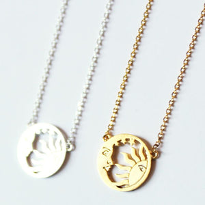 Sun and Moon Disc Necklace