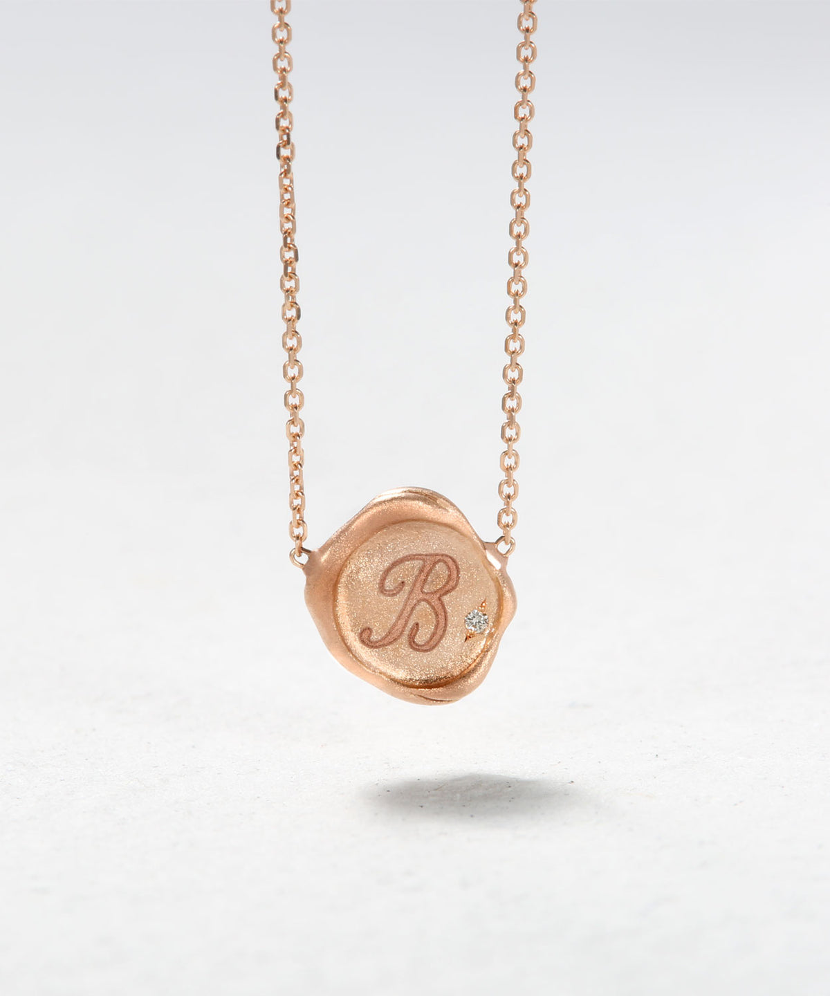 Rose Gold Initial Necklace with Mother of Pearl and Crystal Charms | Gifts  for Her | Treat Republic