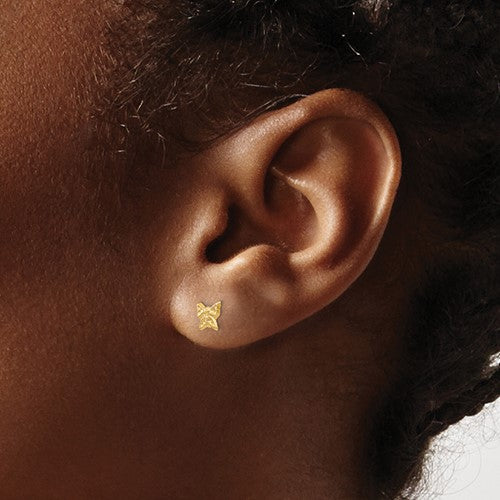 14k Butterfly Screwback Earrings