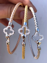 Load image into Gallery viewer, Lucky Clover Italian Hook Bracelet