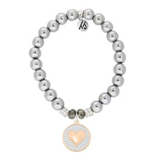 Load image into Gallery viewer, Heart of Gold Silver &amp; Rose Gold Charm Bracelet - TJazelle