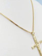 Load image into Gallery viewer, Crucifix and Box Chain  - 14K Gold