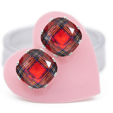 Load image into Gallery viewer, Plaid You’re Here Cushion Bling