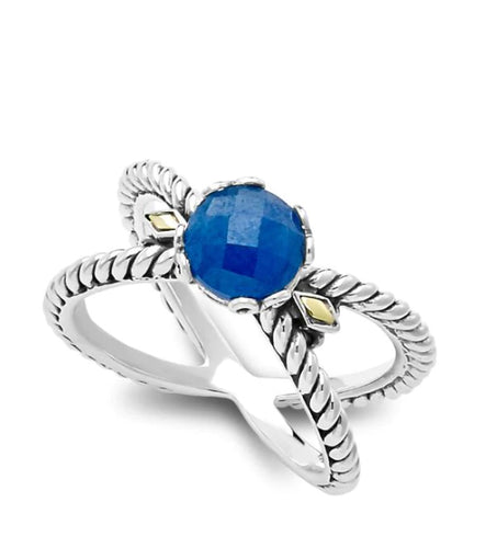 Blue Sapphire  Glow “X”  Ring- September  Birthstone