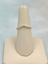 Load image into Gallery viewer, Curved Diamond Band - 14K Yellow Gold