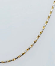 Load image into Gallery viewer, 18" Thin Two Tone Razza Chain - 14K Gold