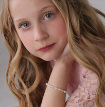 Load image into Gallery viewer, Hope Sterling Silver Pearl and Crystal Baby Bracelet