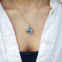 Load image into Gallery viewer, Blue Topaz Pendant &amp; Chain - Sterling Silver