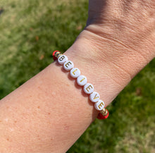 Load image into Gallery viewer, Believe Heishi Word Bracelet