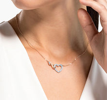 Load image into Gallery viewer, Infinity Heart Rose Gold Tone Necklace