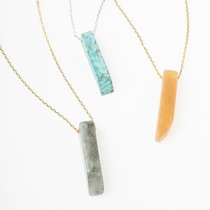 Stone Point Necklace - Fluorite/Stone of Clarity