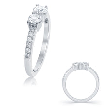 Load image into Gallery viewer, WHITE GOLD TWO STONE RING