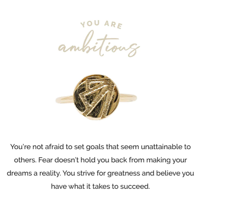 Ambitious- Gold Adjustable Ring