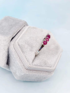 Four Stone Ruby Ring - Sterling Silver