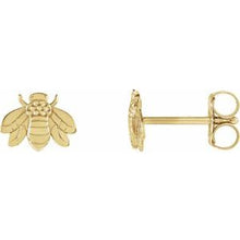 Load image into Gallery viewer, 14K Yellow Bumblebee Earrings