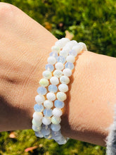 Load image into Gallery viewer, 6mm White Opal Ombre Liza Stretch Bracelet