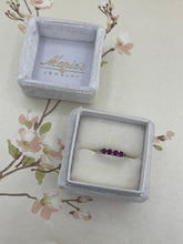 Load image into Gallery viewer, Four Stone Ruby Ring - Sterling Silver