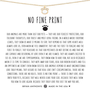 No Fine Print (Paw Print) Necklace