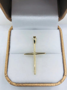 14K Solid Gold Cross Pendant