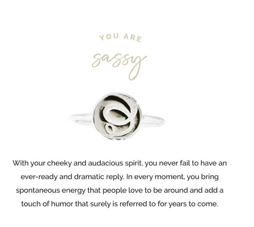Sassy- Silver Adjustable Ring
