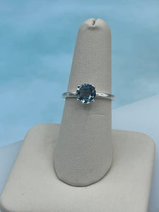 Aqua Silver Ring