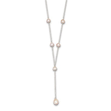 Load image into Gallery viewer, Sterling Silver Pink FW Cultured Pearl Y-Drop Necklace