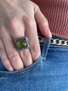 Lucky Green Quartz Ring