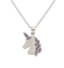 Load image into Gallery viewer, Sterling Silver Unicorn Necklace (Children&#39;s)