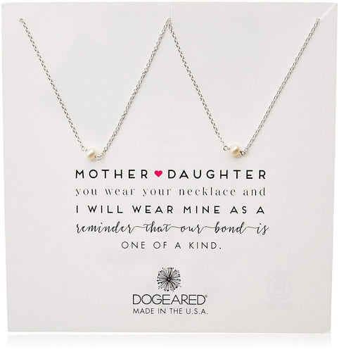 Dogeared Mother & Daughter Small Pearl Necklaces