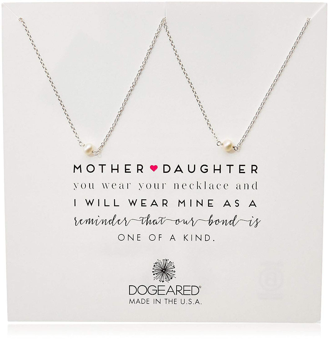 Dogeared Mother & Daughter Small Pearl Necklaces