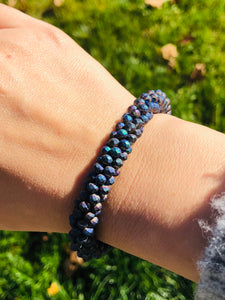 Blue Multi Color - Chunky Stretch Bracelet