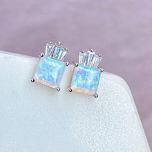 Load image into Gallery viewer, White Opal Palm Studs