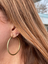 Load image into Gallery viewer, Ruby and Diamond Heart earrings