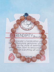 Serendipity Peach Moonstone Stacker - TJazelle