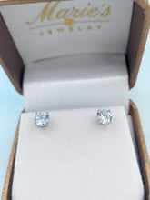 Load image into Gallery viewer, Half Carat Round CZ Studs - Sterling Silver