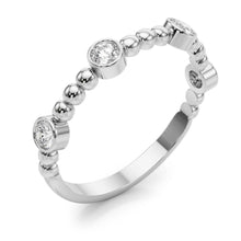 Load image into Gallery viewer, Lab Diamond Gold Beaded Band - 14K