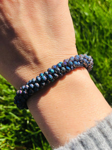 Blue Multi Color - Chunky Stretch Bracelet