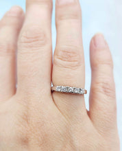 Load image into Gallery viewer, Five Stone Diamond Band - 14K White Gold