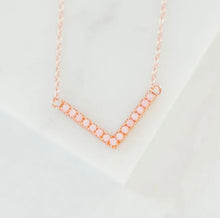 Load image into Gallery viewer, Milky Pink Dreams Point Necklace