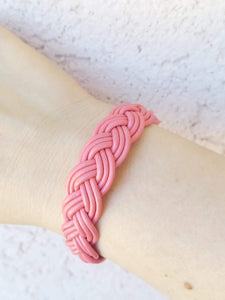 KJP Leather Anchor Bracelet - Pink
