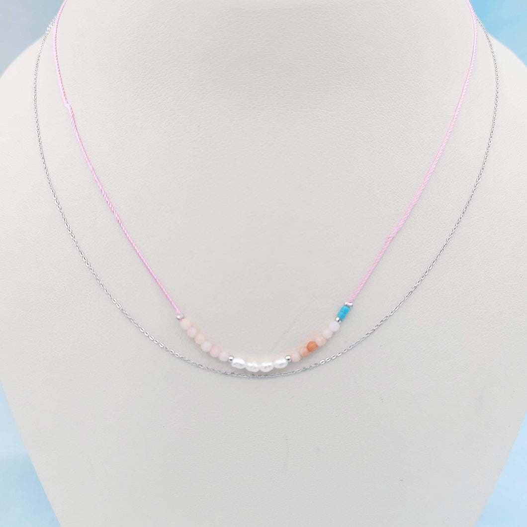 Beaded Double Layered Necklace