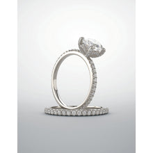 Load image into Gallery viewer, 14k White Gold Oval Engagement Ring with Custom Setting