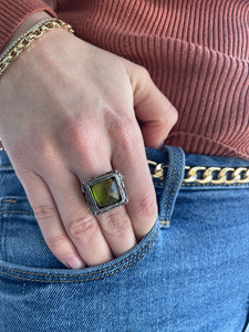 Lucky Green Quartz Ring