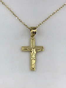 Gold Crucifix Necklace - 14K