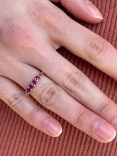 Load image into Gallery viewer, Four Stone Ruby Ring - Sterling Silver